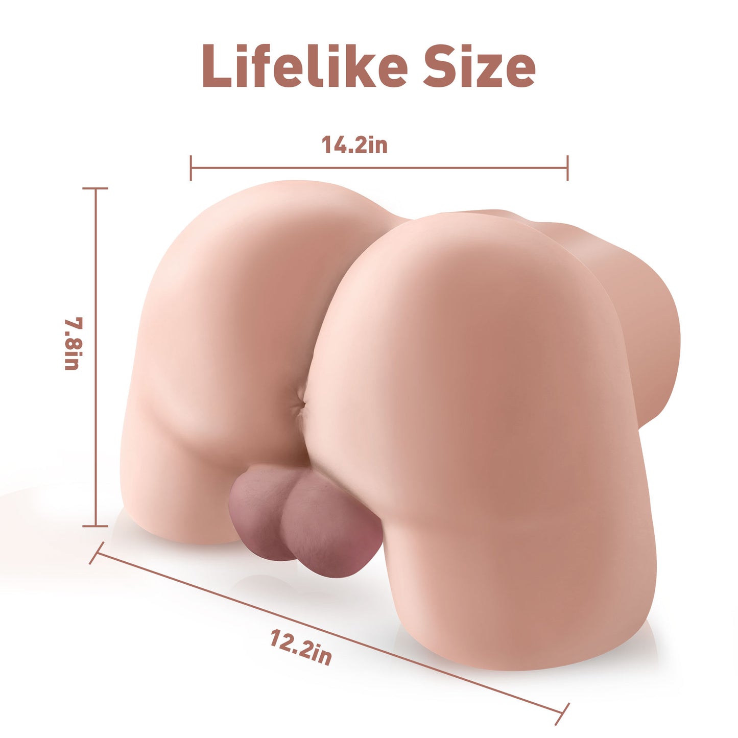 21LB Male Sex Doll for Gay Men Male Masturbator Realistic Male Ass Plump Hips with Tight Anus and Testicles Male Sex Toys for Men Masturbation