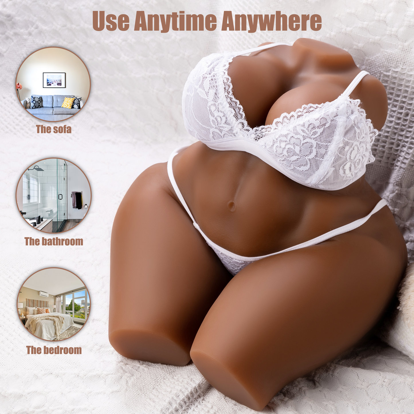 (25LB Wheat) Plump Woman Adult Sex Doll Male Masturbator Stroker for Men