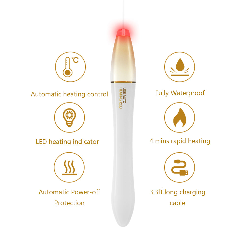 Automatic Temperature Control Heating Rod for Sex Doll Male Masturbator Pocket Pussy Ass Warming Device with USB Power