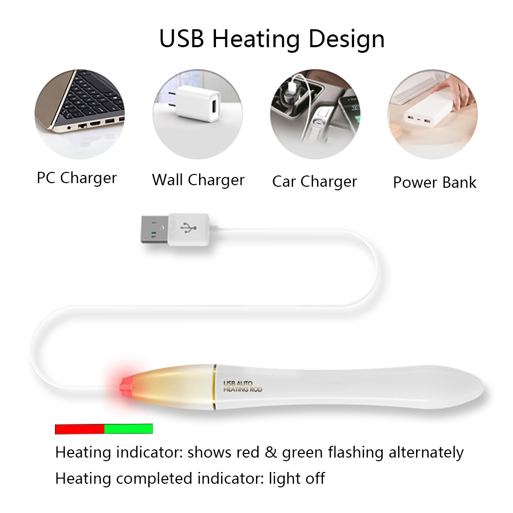 Automatic Temperature Control Heating Rod for Sex Doll Male Masturbator Pocket Pussy Ass Warming Device with USB Power