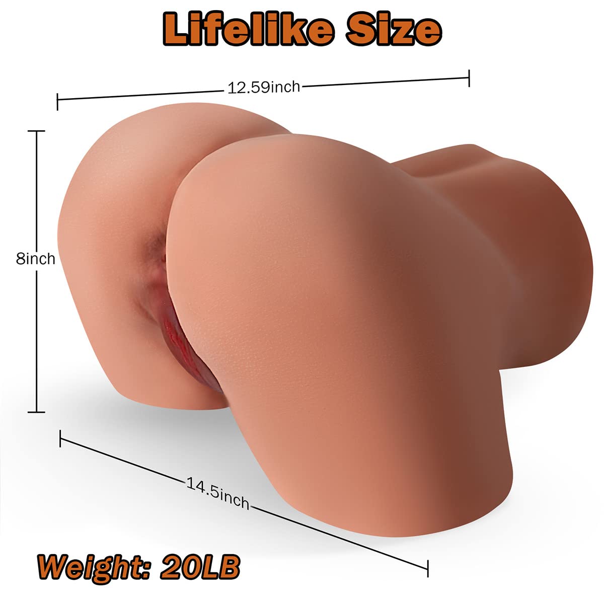 Life Size Sex Doll for Men Realistic Sex Doll Torso Male Stroker Pussy Ass Big Butt Sex Dolls Adult Love Doll Male Sex Toys for Men Pleasure, 20LB