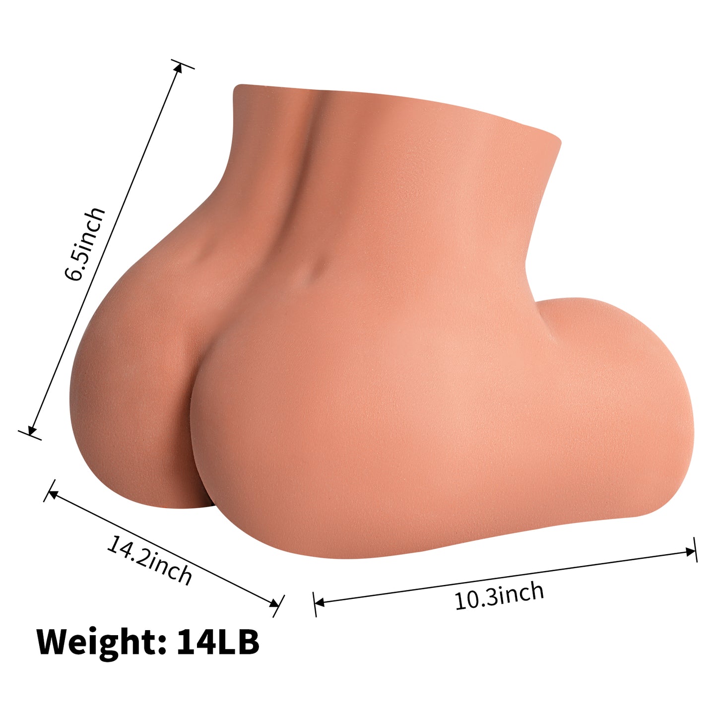 14LB Lifelike Male Masturbator Sex Doll Big Pussy Ass Wheat