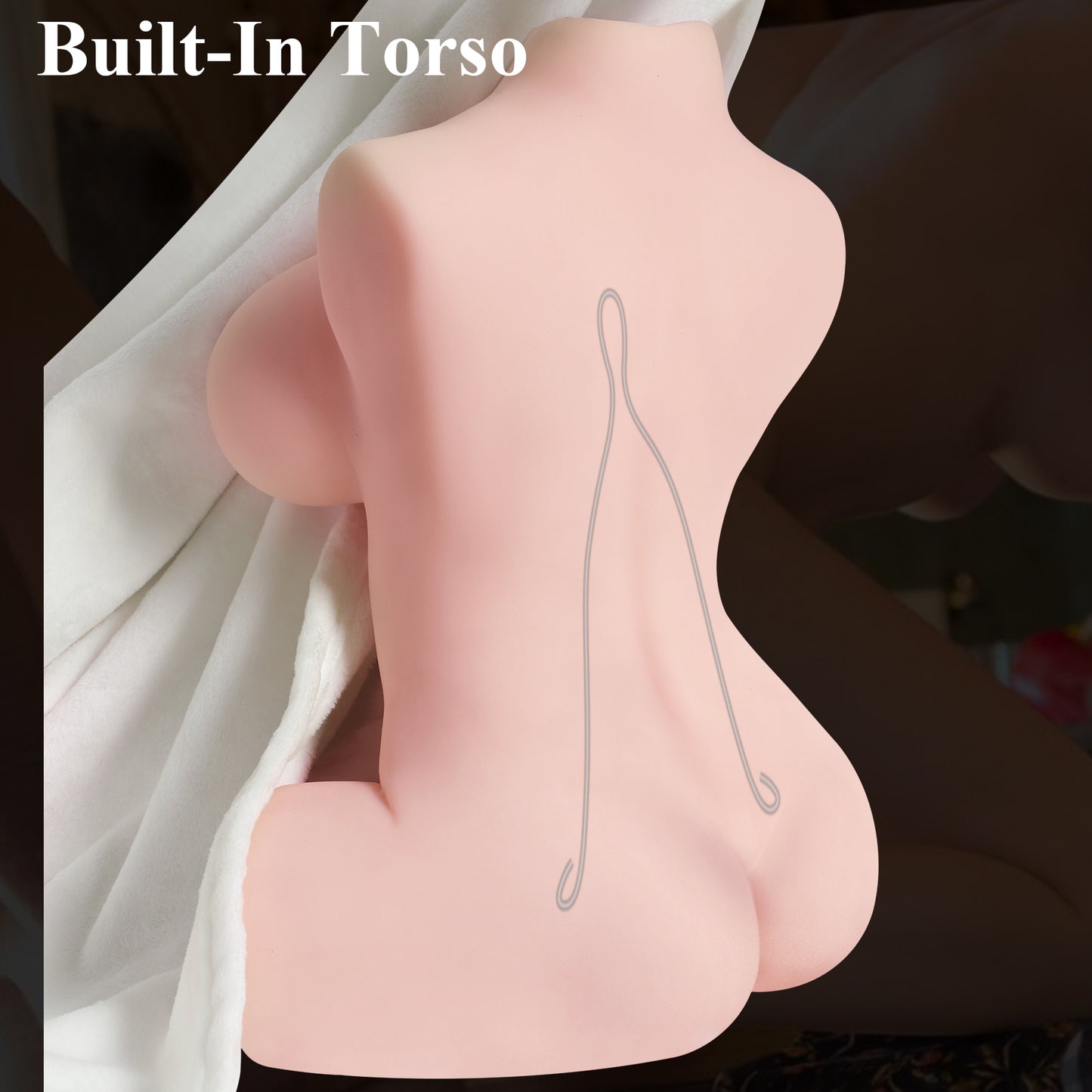 3 in 1 Love Doll Female Body Torso Doll Male Sex Toys (17Ibs, 16.6x14x6.3In)