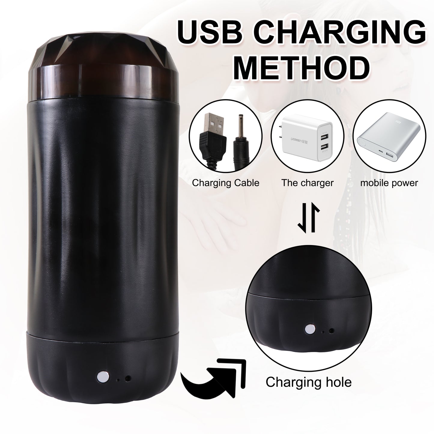 Male Masturbator Cup with 10 Powerful Modes,Sex Voice