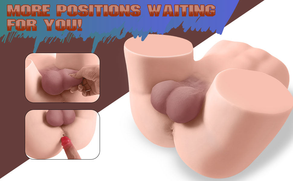 21LB Male Sex Doll for Gay Men Male Masturbator Realistic Male Ass Plump Hips with Tight Anus and Testicles Male Sex Toys for Men Masturbation