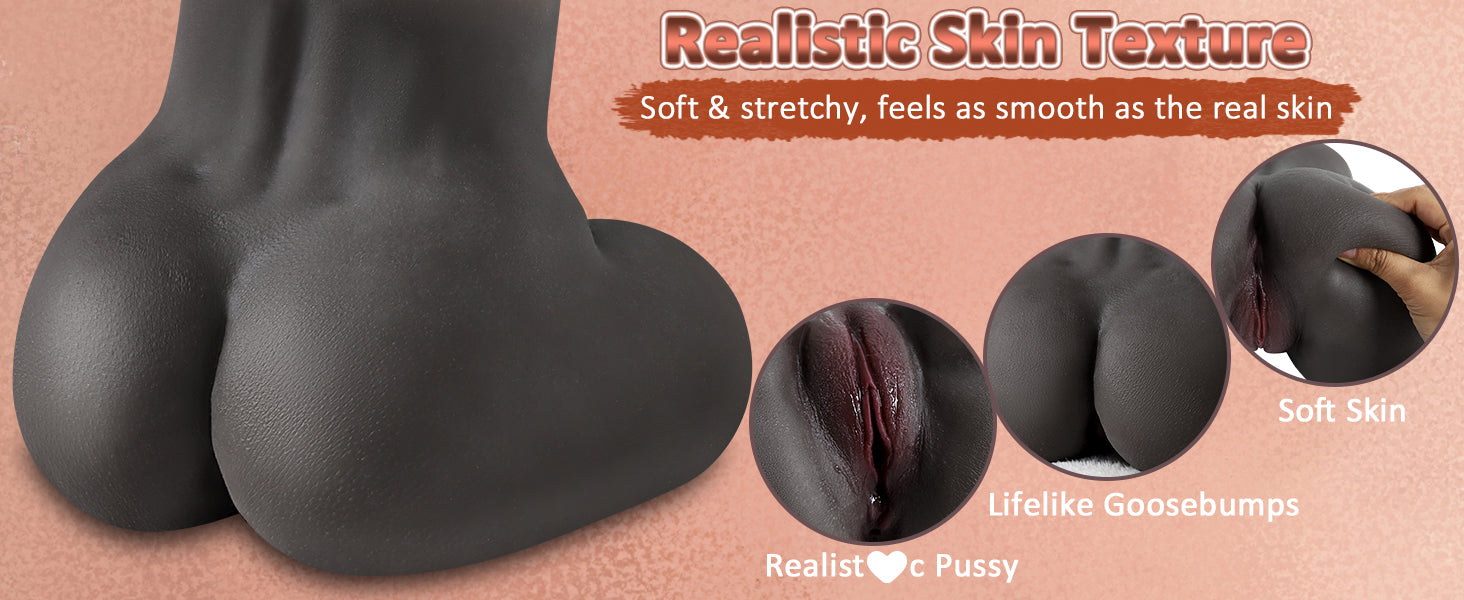 5.5LB Black Sex Doll Male Sex Toys Adult Toys Realistic Butt Flesh Lig –  Amwama